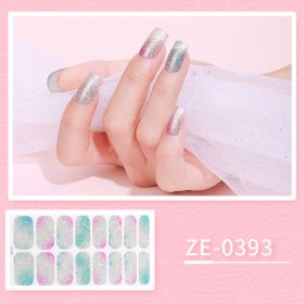 New Ladies Waterproof Manicure Stickers (Option: ZE 0393-Nail Stickers And Nail File)