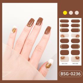 Glue Gilding Semi-curing Nail Sticker (Option: BSG0236-Nail Sticker)