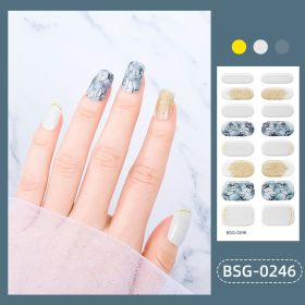 Glue Gilding Semi-curing Nail Sticker (Option: BSG0246-Nail Sticker)