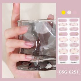 Glue Gilding Semi-curing Nail Sticker (Option: BSG0251-Nail Sticker)