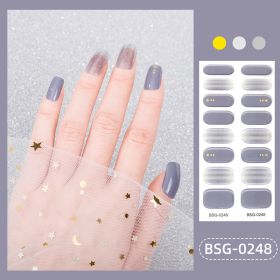 Glue Gilding Semi-curing Nail Sticker (Option: BSG0248-Nail Sticker)