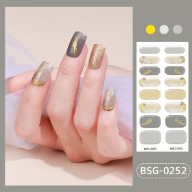 Glue Gilding Semi-curing Nail Sticker (Option: BSG0252-Nail Sticker)