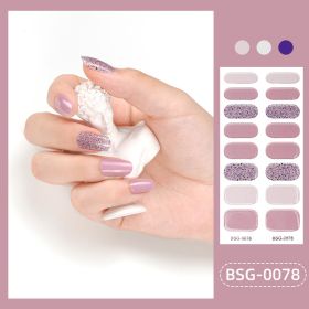 Glue Gilding Semi-curing Nail Sticker (Option: BSG0078-Nail Sticker)