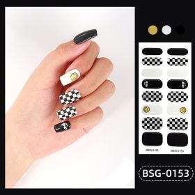 Glue Gilding Semi-curing Nail Sticker (Option: BSG0153-Nail Sticker)
