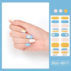 Glue Gilding Semi-curing Nail Sticker (Option: BSG0071-Nail Sticker)