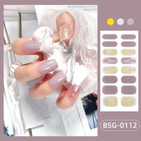 Glue Gilding Semi-curing Nail Sticker (Option: BSG0112-Nail Sticker)