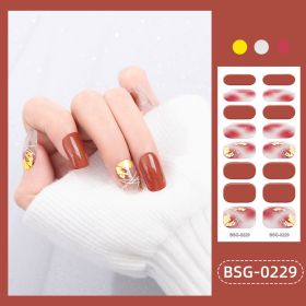 Glue Gilding Semi-curing Nail Sticker (Option: BSG0229-Nail Sticker)