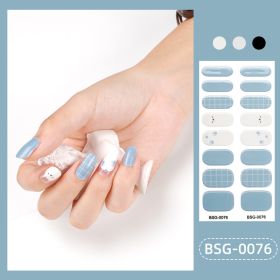 Glue Gilding Semi-curing Nail Sticker (Option: BSG0076-Nail Sticker)