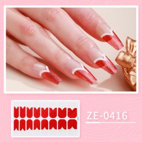 New Ladies Waterproof Manicure Stickers (Option: ZE 0416-Nail Stickers And Nail File)