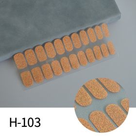 Simple Ins Style Pure Color Nail Sticker (Option: H103-Nail Sticker Card Polish Bar)