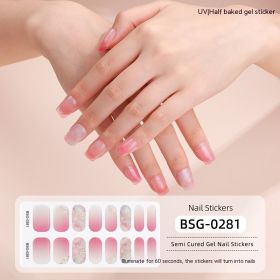 Semi-curing Gel Nail Sticker Gel Beauty (Option: BSG 0281-Suit)