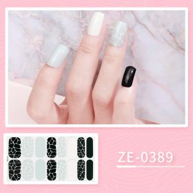 New Ladies Waterproof Manicure Stickers (Option: ZE 0389-Nail Stickers And Nail File)