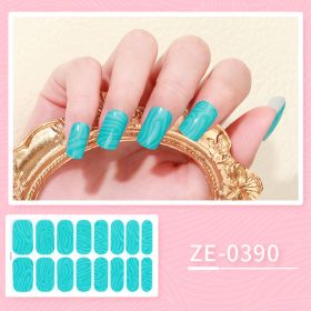 New Ladies Waterproof Manicure Stickers (Option: ZE 0390-Nail Stickers And Nail File)