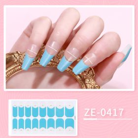 New Ladies Waterproof Manicure Stickers (Option: ZE 0417-Nail Stickers And Nail File)