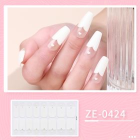 New Ladies Waterproof Manicure Stickers (Option: ZE 0424-Nail Stickers And Nail File)