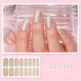 New Ladies Waterproof Manicure Stickers (Option: ZE 0428-Nail Stickers And Nail File)
