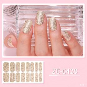 New Ladies Waterproof Manicure Stickers (Option: ZE 0428-Nail Stickers And Nail File)