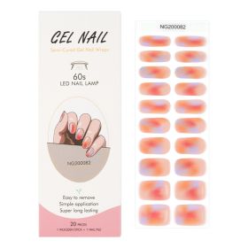 Gel 20 Finger Phototherapy Light UV Polish Half Baked Nail Stickers (Option: NG200082)