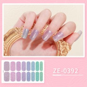 New Ladies Waterproof Manicure Stickers (Option: ZE 0392-Nail Stickers And Nail File)