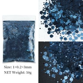Korean Big Sequins Nail Shimmering Powder (Option: Sapphire Blue No 13)