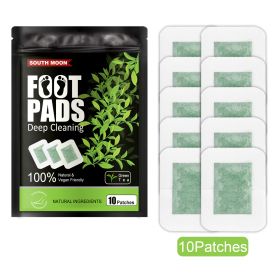 Plant Foot Patch Dehumidification Improve Sleep Relieve Stress Body Foot Massage Nursing Adhesive Bandage (Option: Green Tea Flavor 10pcs Per Bag)