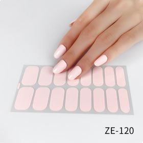Solid Color Waterproof Nail Stickers (Option: ZE0120-Bare Clip And Armor)