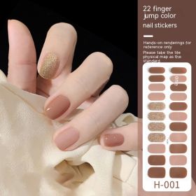 Simple Ins Style Pure Color Nail Sticker (Option: H001-Nail Sticker Card Polish Bar)