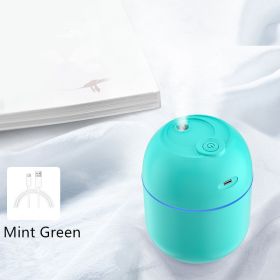 1pc New Humidifier USB Air Humidifier Office Portable Mini Spray Car Purifier (Color: Mint Green)