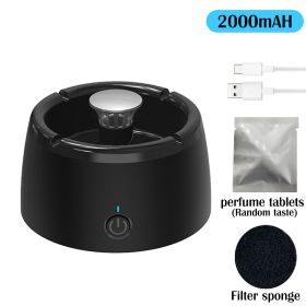 Anion Purification Practical Ash Ashtrays Air Purifier Ashtray for Filtering Second-Hand Smoke Remove Odor Smoking Home Office (Ships From: CN, Color: Ashtray-black)