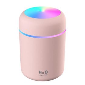 Humidifier Portable USB Ultrasonic Colorful Cup Aroma Diffuser Cool Mist Maker Air Humidifier Purifier With Light For Car Home (Color: Pink)