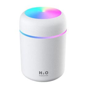 Humidifier Portable USB Ultrasonic Colorful Cup Aroma Diffuser Cool Mist Maker Air Humidifier Purifier With Light For Car Home (Color: White)