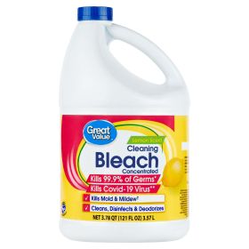 Great Value Cleaning Bleach, Lemon, 121 oz (Brand: Great Value)