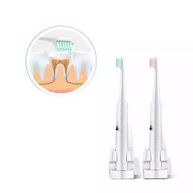 Ultrasonic Electro Toothbrush With Two Additional Brush Heads (Color: Blue)
