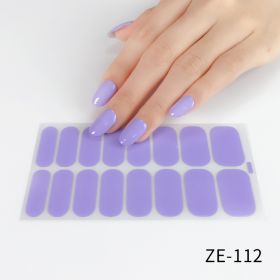 Solid Color Waterproof Nail Stickers (Option: ZE0112-Bare Clip And Armor)