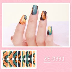 New Ladies Waterproof Manicure Stickers (Option: ZE 0391-Nail Stickers And Nail File)