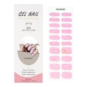 Gel 20 Finger Phototherapy Light UV Polish Half Baked Nail Stickers (Option: NG200092)