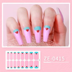 New Ladies Waterproof Manicure Stickers (Option: ZE 0415-Nail Stickers And Nail File)
