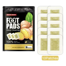 Plant Foot Patch Dehumidification Improve Sleep Relieve Stress Body Foot Massage Nursing Adhesive Bandage (Option: Ginger Flavor 10pcs Per Bag)