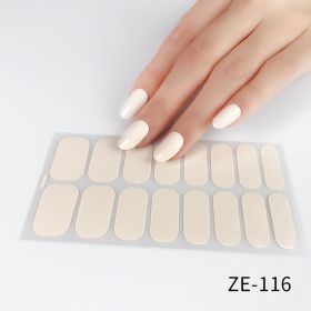 Solid Color Waterproof Nail Stickers (Option: ZE0116-Bare Clip And Armor)