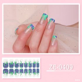 New Ladies Waterproof Manicure Stickers (Option: ZE 0409-Nail Stickers And Nail File)