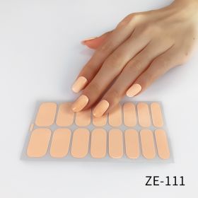 Solid Color Waterproof Nail Stickers (Option: ZE0111-Bare Clip And Armor)