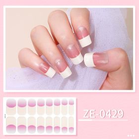 New Ladies Waterproof Manicure Stickers (Option: ZE 0429-Nail Stickers And Nail File)