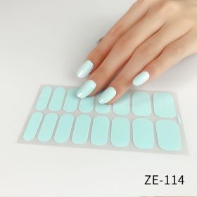 Solid Color Waterproof Nail Stickers (Option: ZE0114-Bare Clip And Armor)