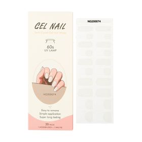 Gel 20 Finger Phototherapy Light UV Polish Half Baked Nail Stickers (Option: NG200074)