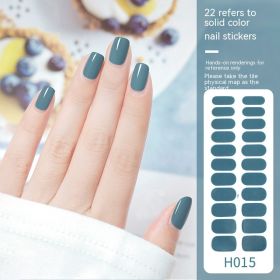 Simple Ins Style Pure Color Nail Sticker (Option: H015-Nail Sticker Card Polish Bar)