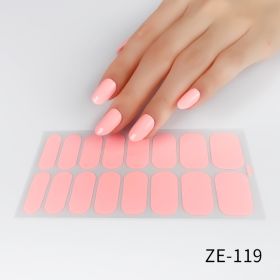 Solid Color Waterproof Nail Stickers (Option: ZE0119-Bare Clip And Armor)