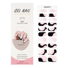 Gel 20 Finger Phototherapy Light UV Polish Half Baked Nail Stickers (Option: NG200077)