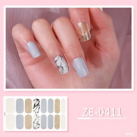 New Ladies Waterproof Manicure Stickers (Option: ZE 0411-Nail Stickers And Nail File)