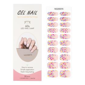 Gel 20 Finger Phototherapy Light UV Polish Half Baked Nail Stickers (Option: NG200076)
