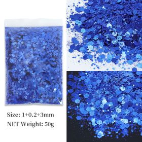 Korean Big Sequins Nail Shimmering Powder (Option: Light Sapphire Blue No 25)